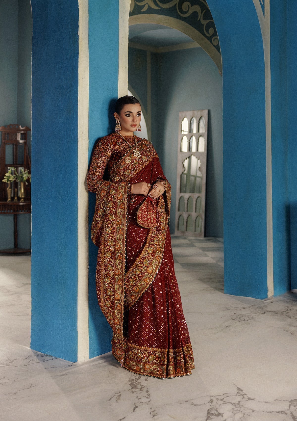 Aik Atelier | Udaipur Velvet 25 | LOOK 09 - Formal Wear - available at Maria Faisal in UK and USA