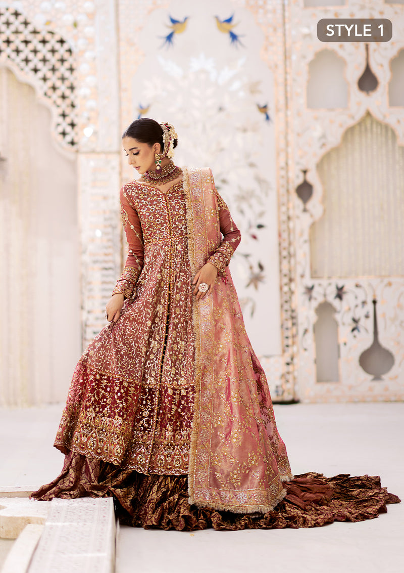 Aik Atelier Wedding Festive 24 Vol 2 LOOK 08 – Vermilion Pakistani Dress with intricate embroidery and embellishments. Shop elegant Asian dresses at Maria Faisal.