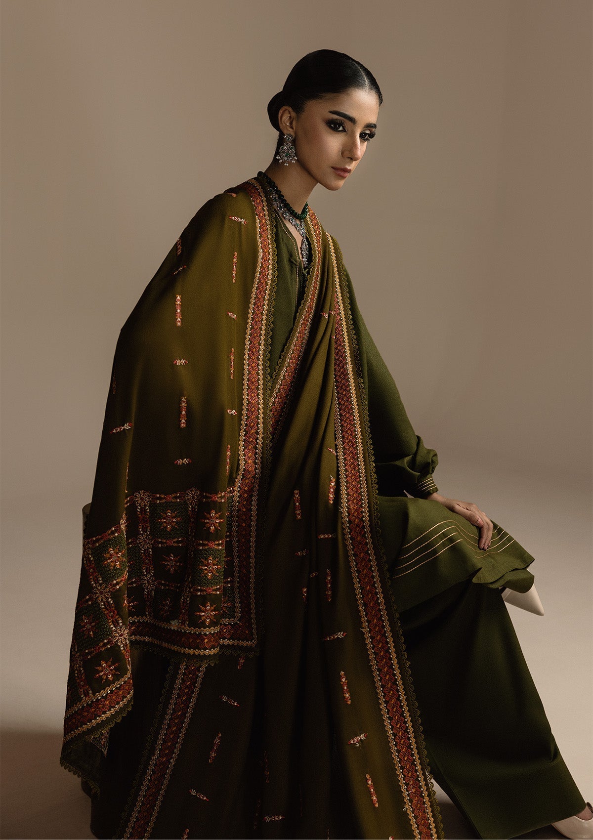 Aik Atelier | Aik Roz Karandi 25 | LOOK 05 - Luxury Dress - available at Maria Faisal in UK and USA.