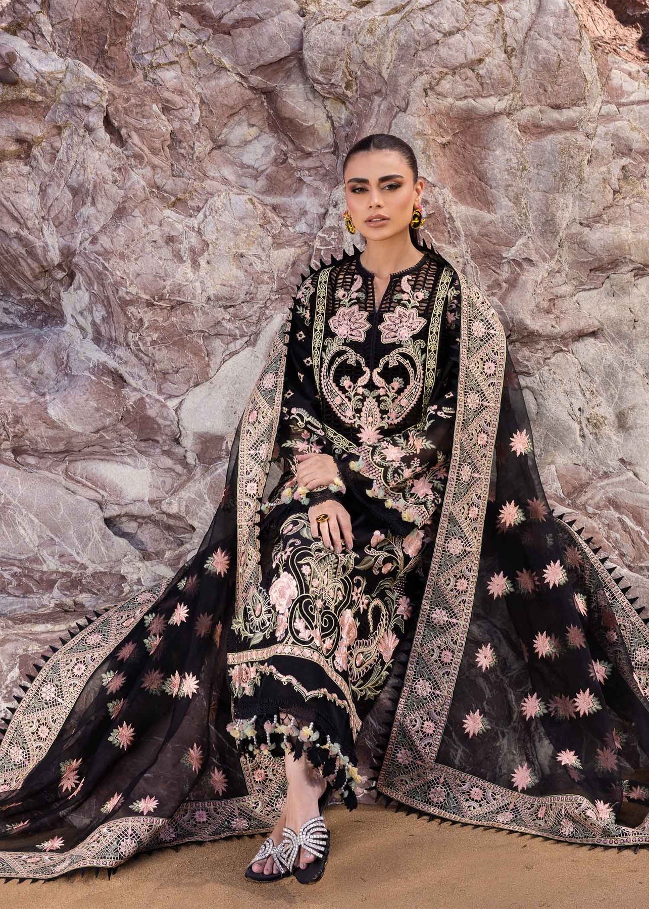 Akbar Aslam | Oasis Lawn 24 | Iris - Pakistani Dress - Maria Faisal
