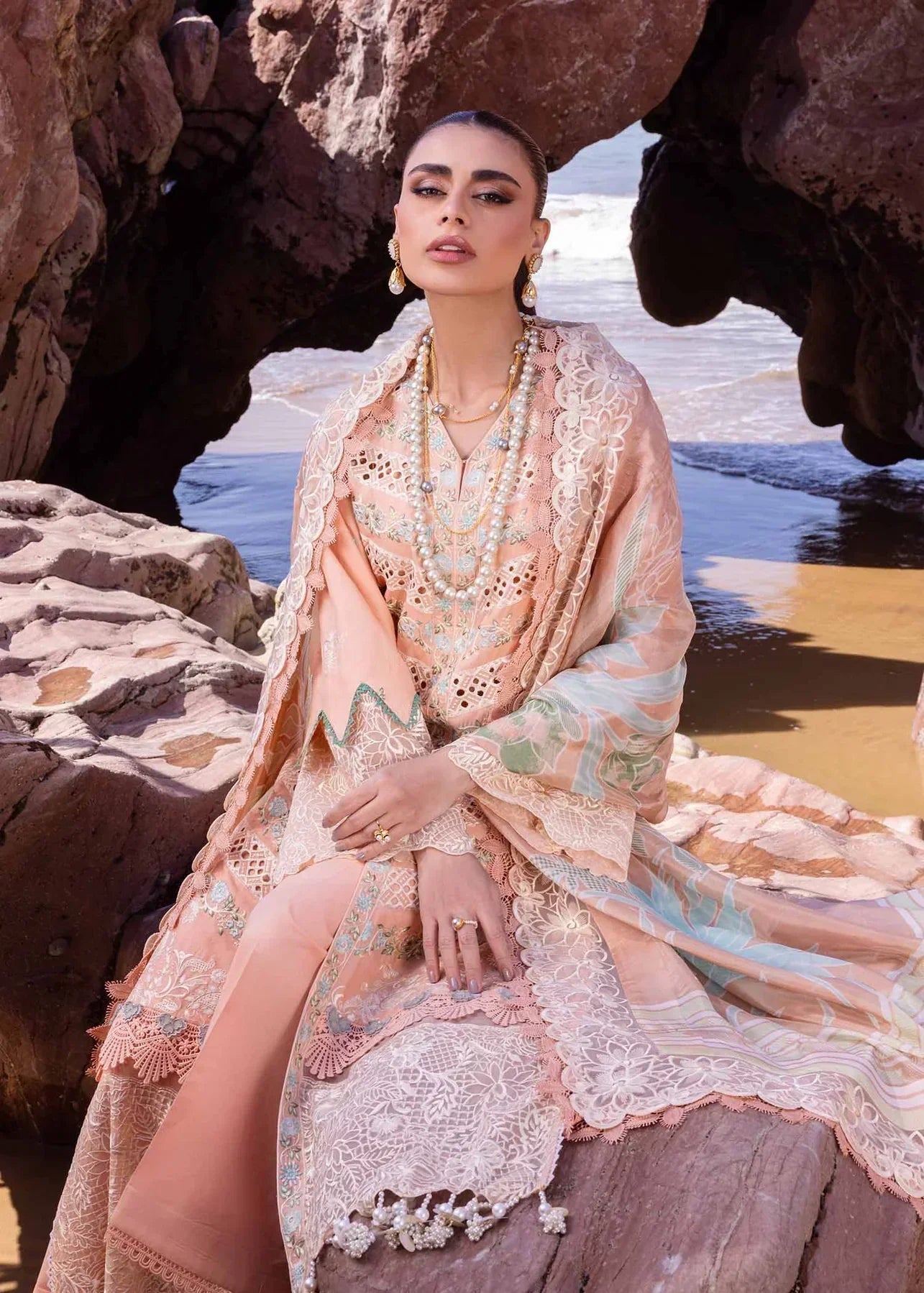 Akbar Aslam | Oasis Lawn 24 | Sweet Pea - Pakistani Dress - Maria Faisal
