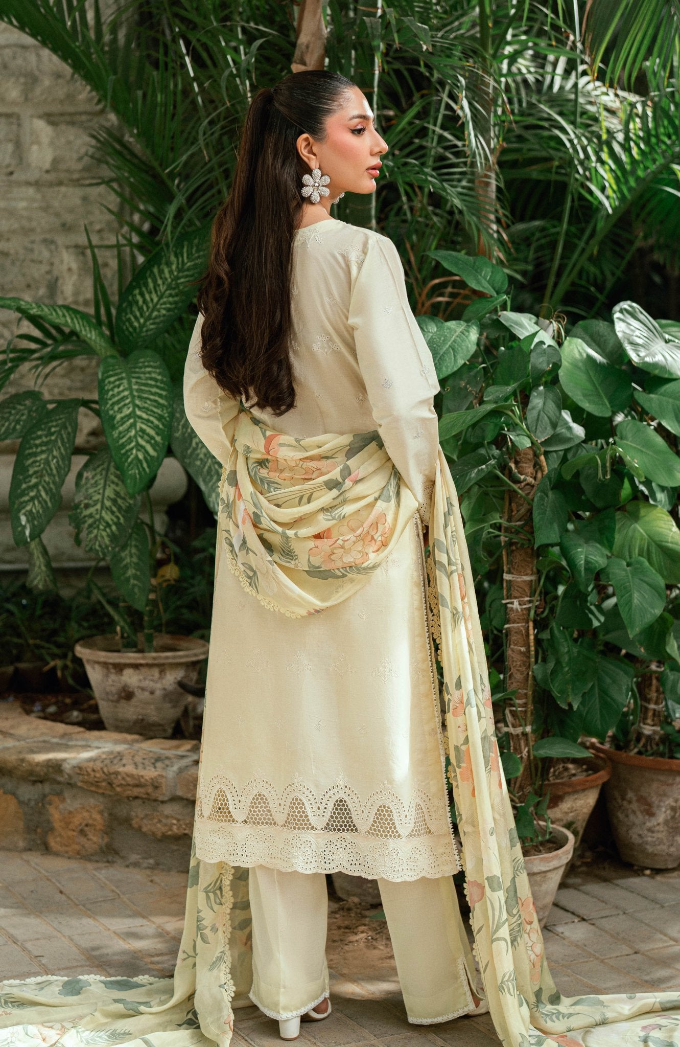 Al zohaib | Laserkari Premium Edition 25 | LKP - 25 - 05 D - is Cream dress from Al zohaib - Ladies Clothes - Maria Faisal