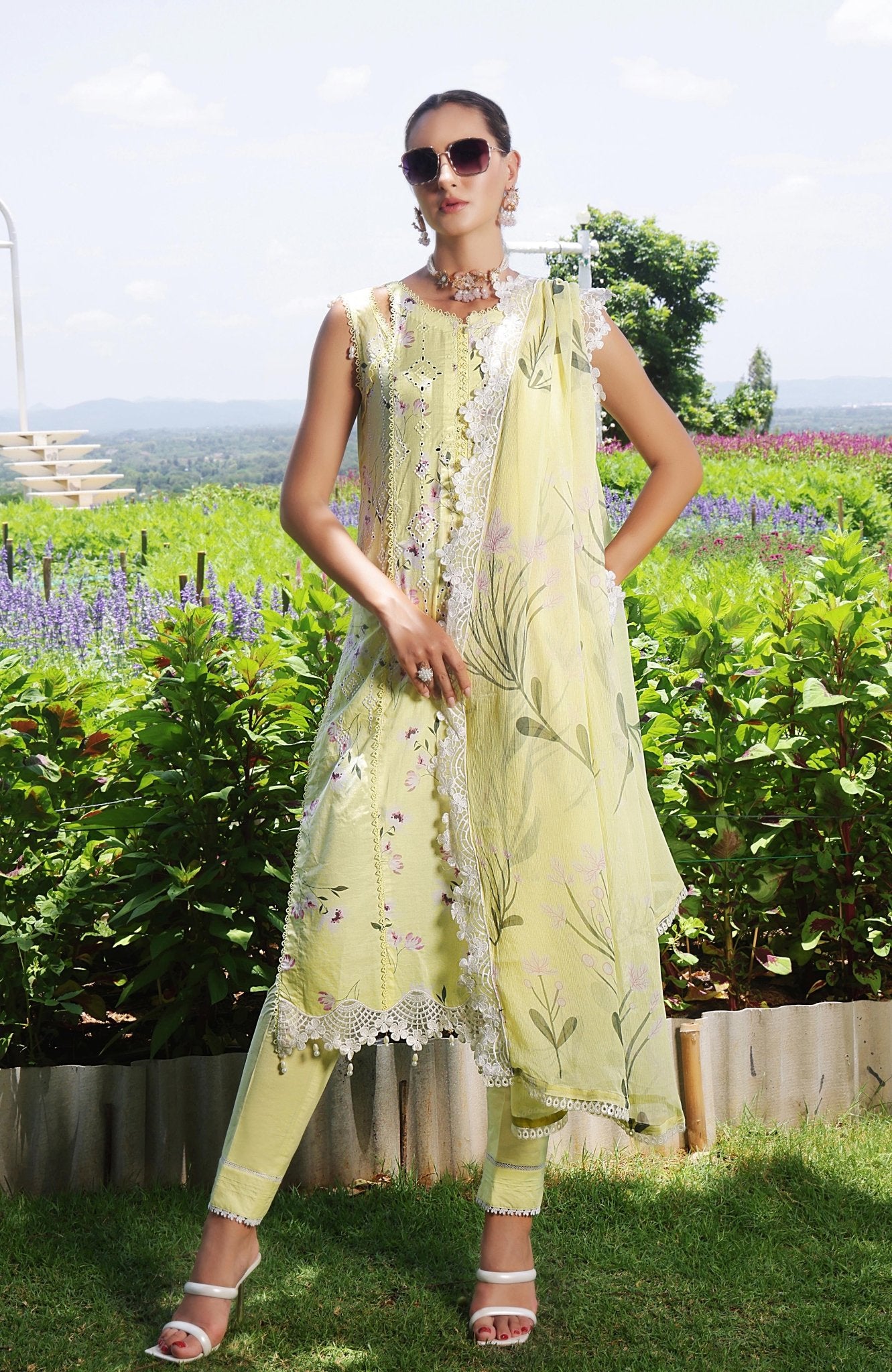 Al Zohaib | Sunshine Premium Edition 25 | SBE - 25 - 08D - is Pastel Yellow dress from Al Zohaib - Ladies Clothes - Maria Faisal