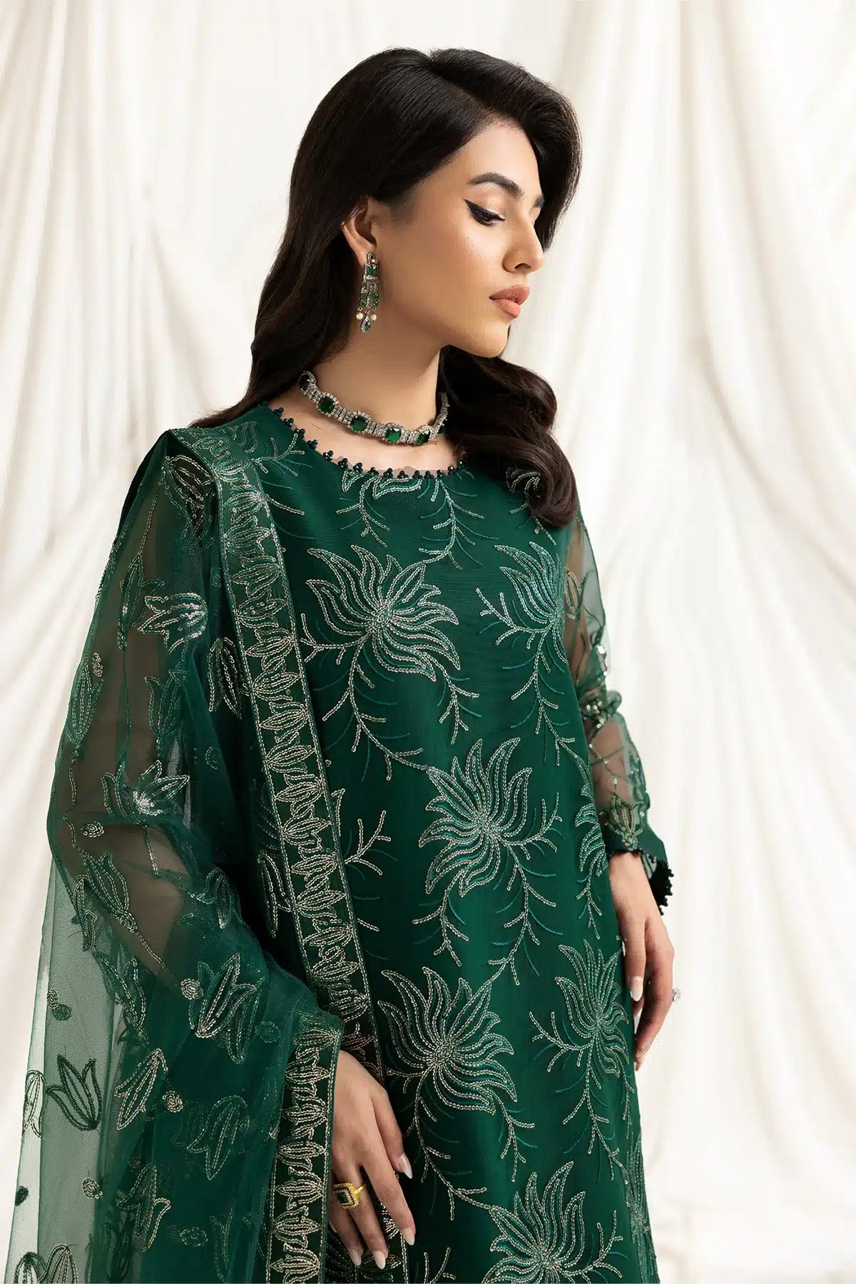 Alizeh | Dua Formals 23 | DUA-V02D05A-ELNAZ(GREEN)