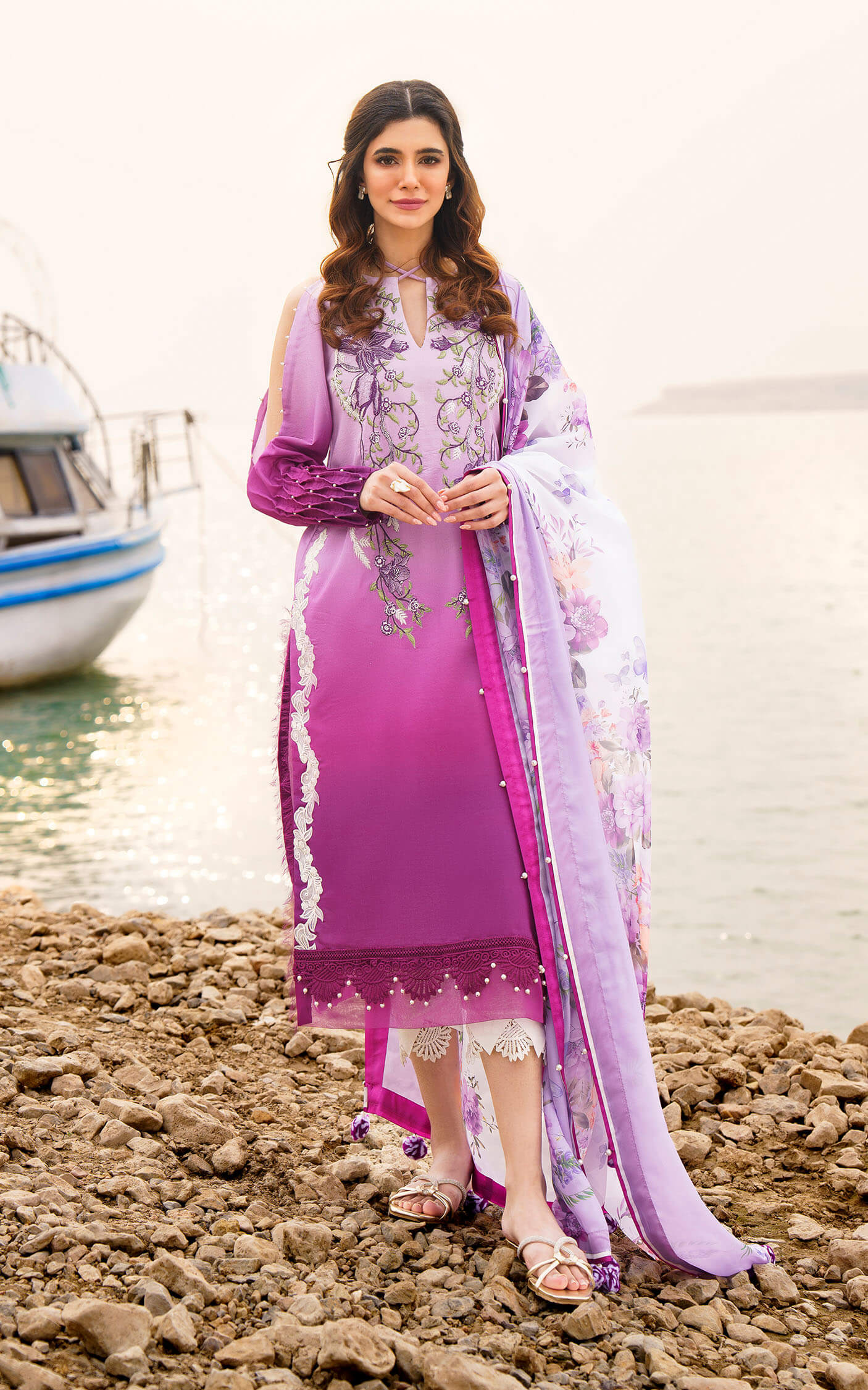 Asifa and Nabeel | Meraki Summer 24 | CALLA-U141M018 - Pakistani Dress - Maria Faisal