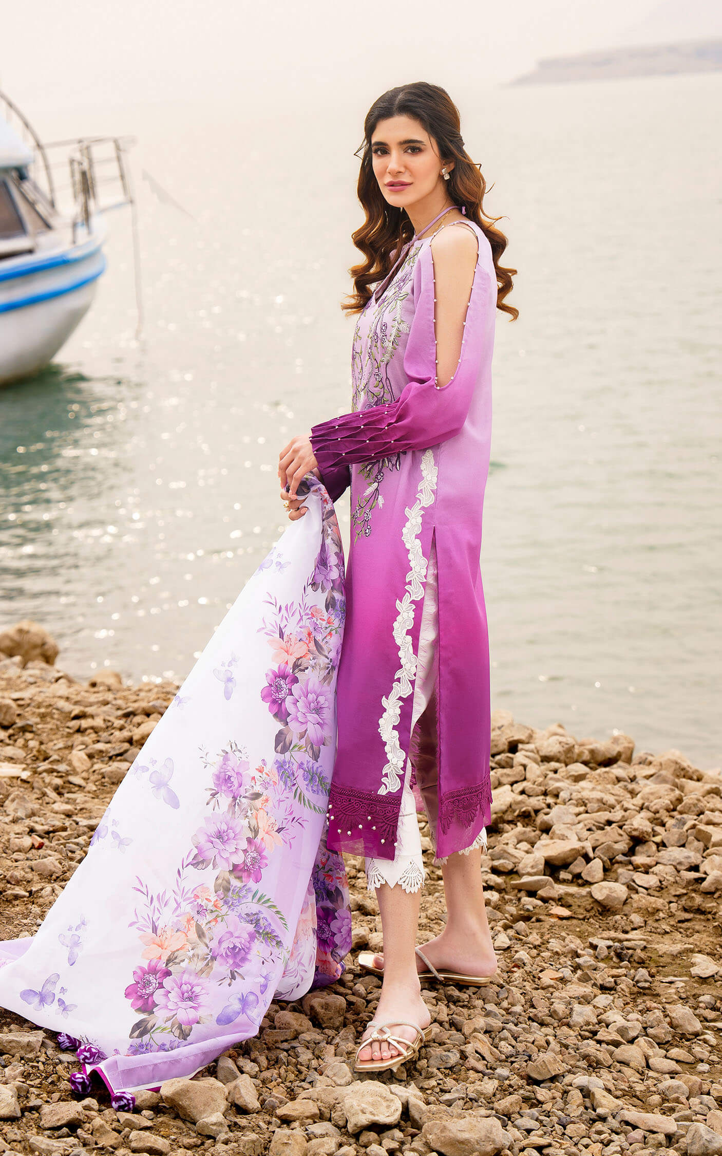 Asifa and Nabeel | Meraki Summer 24 | CALLA-U141M018 - Pakistani Dress - Maria Faisal