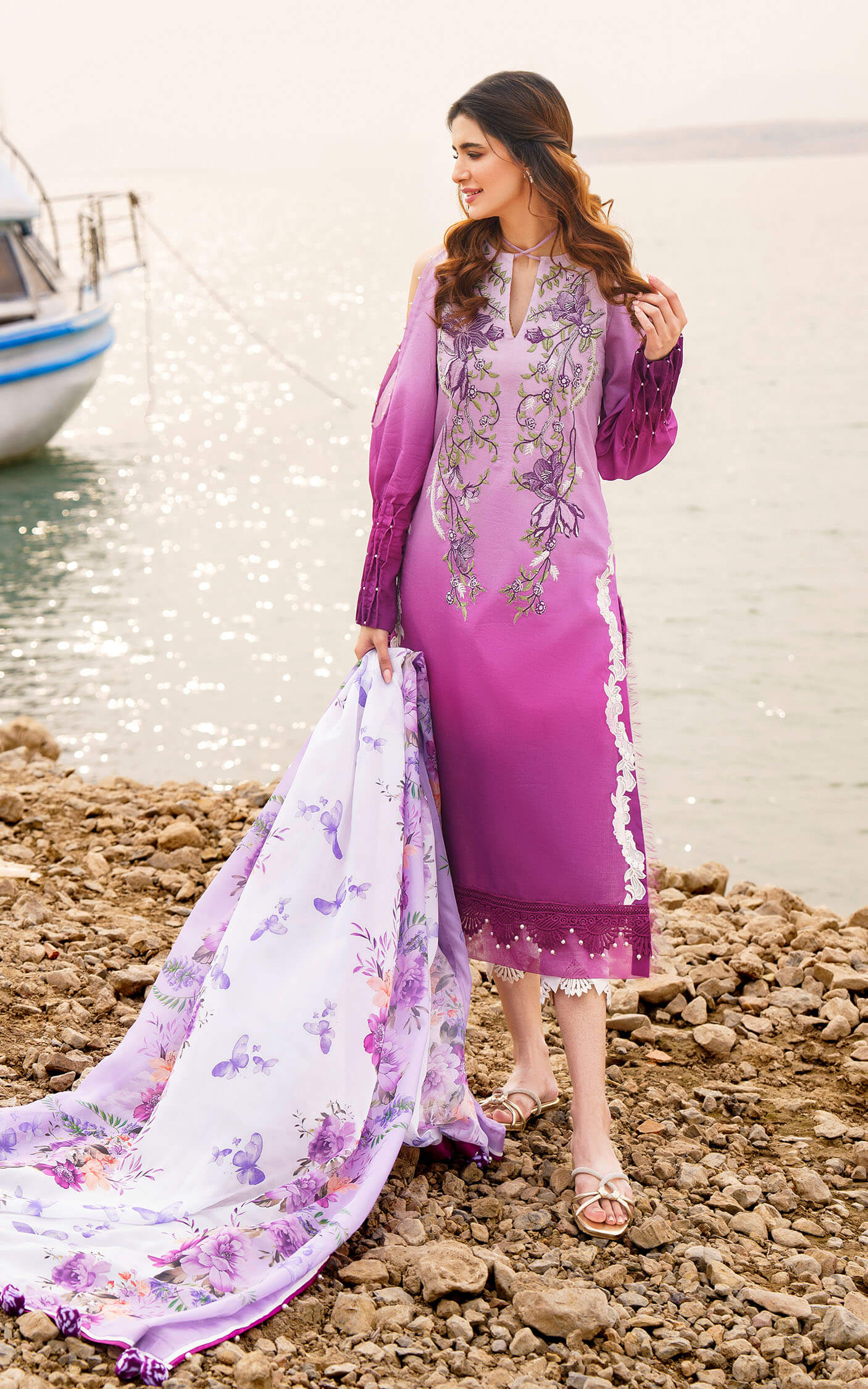 Asifa and Nabeel | Meraki Summer 24 | CALLA-U141M018 - Pakistani Dress - Maria Faisal