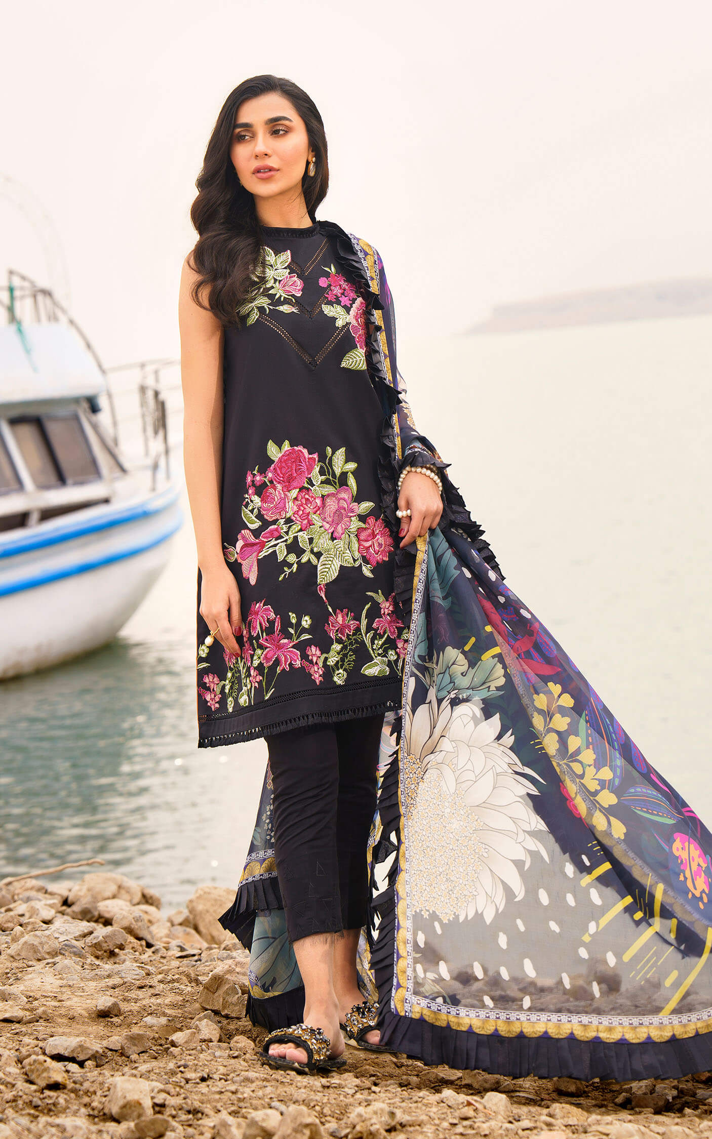 Asifa and Nabeel | Meraki Summer 24 | DAPHNE-U141M019 - Pakistani Dress - Maria Faisal