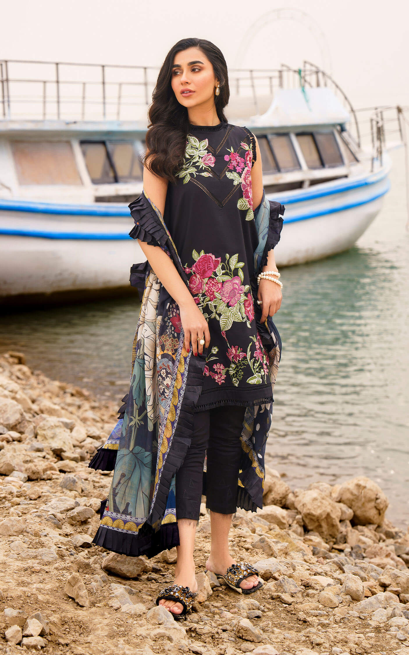 Asifa and Nabeel | Meraki Summer 24 | DAPHNE-U141M019 - Pakistani Dress - Maria Faisal