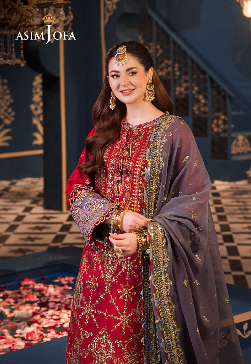 Asim Jofa | Fasana e Ishq Eid Luxury Lawn | AJFI-27 - Pakistani Dress - Maria Faisal