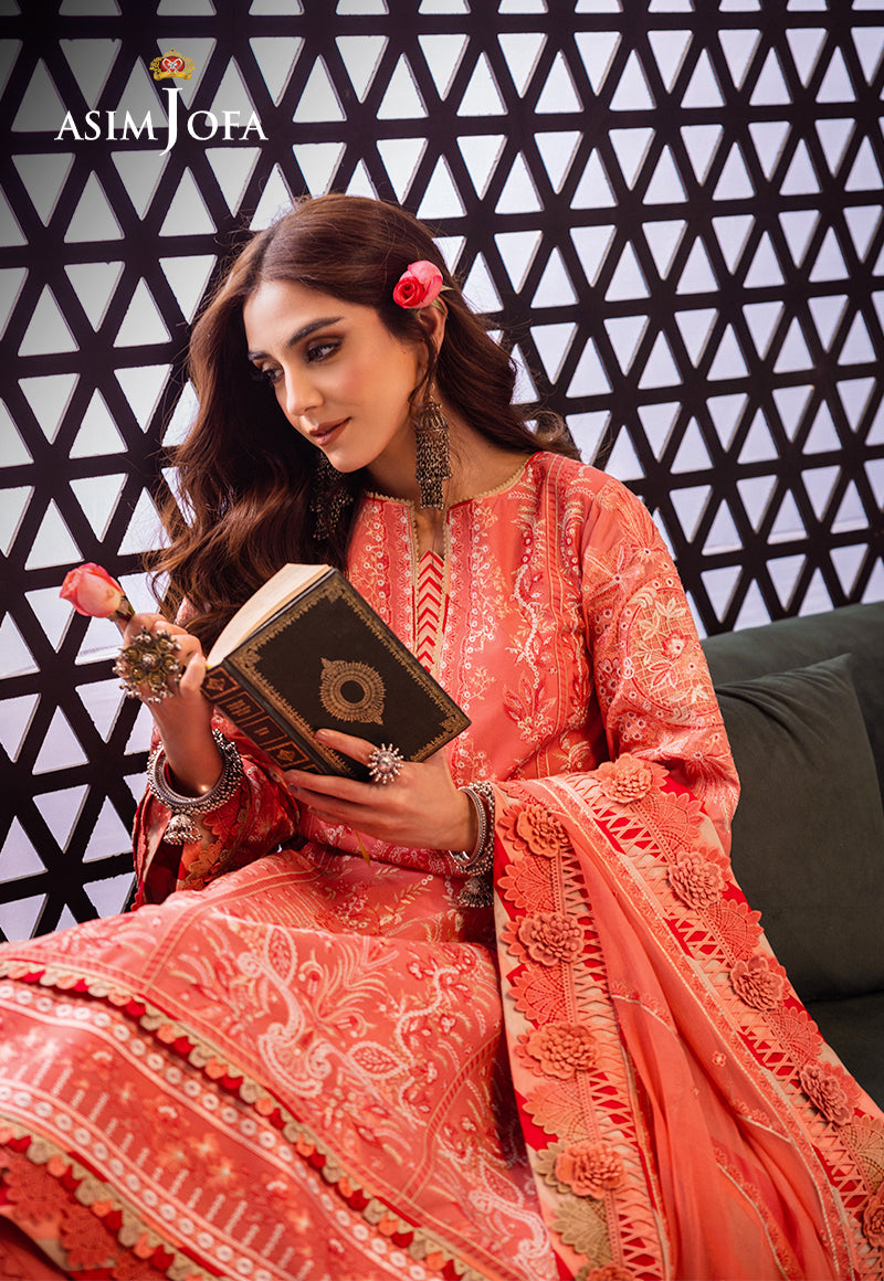 Asim Jofa | Fasana e Ishq Eid Luxury Lawn | AJFI-07 - Pakistani Dress - Maria Faisal