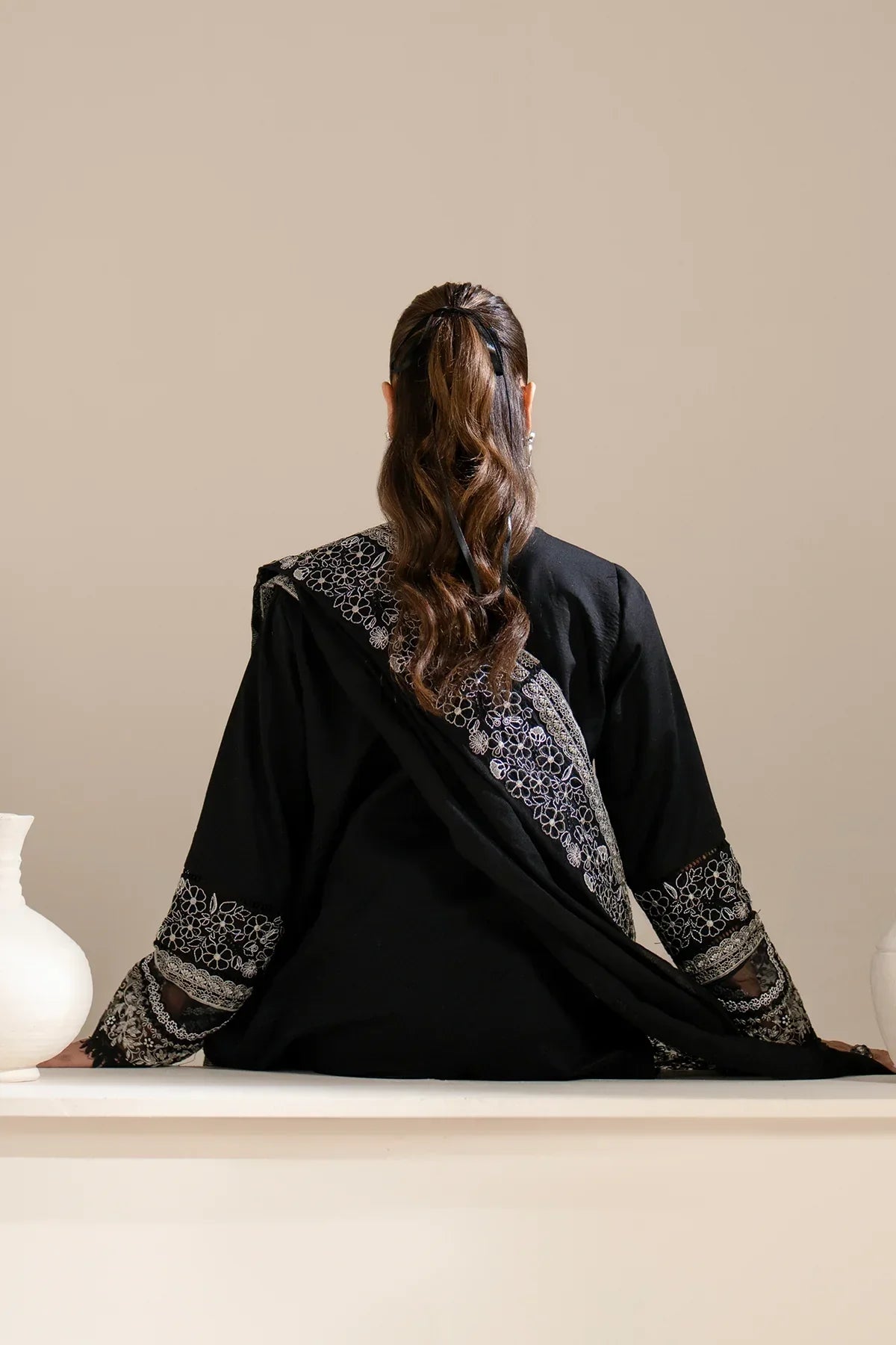 Azzal | Aghaaz Luxury Lawn | Siyah - Pakistani Dress