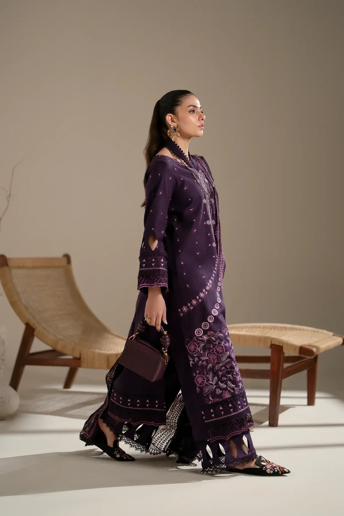 Azzal | Aghaaz Luxury Lawn | Aroma - Pakistani Dress