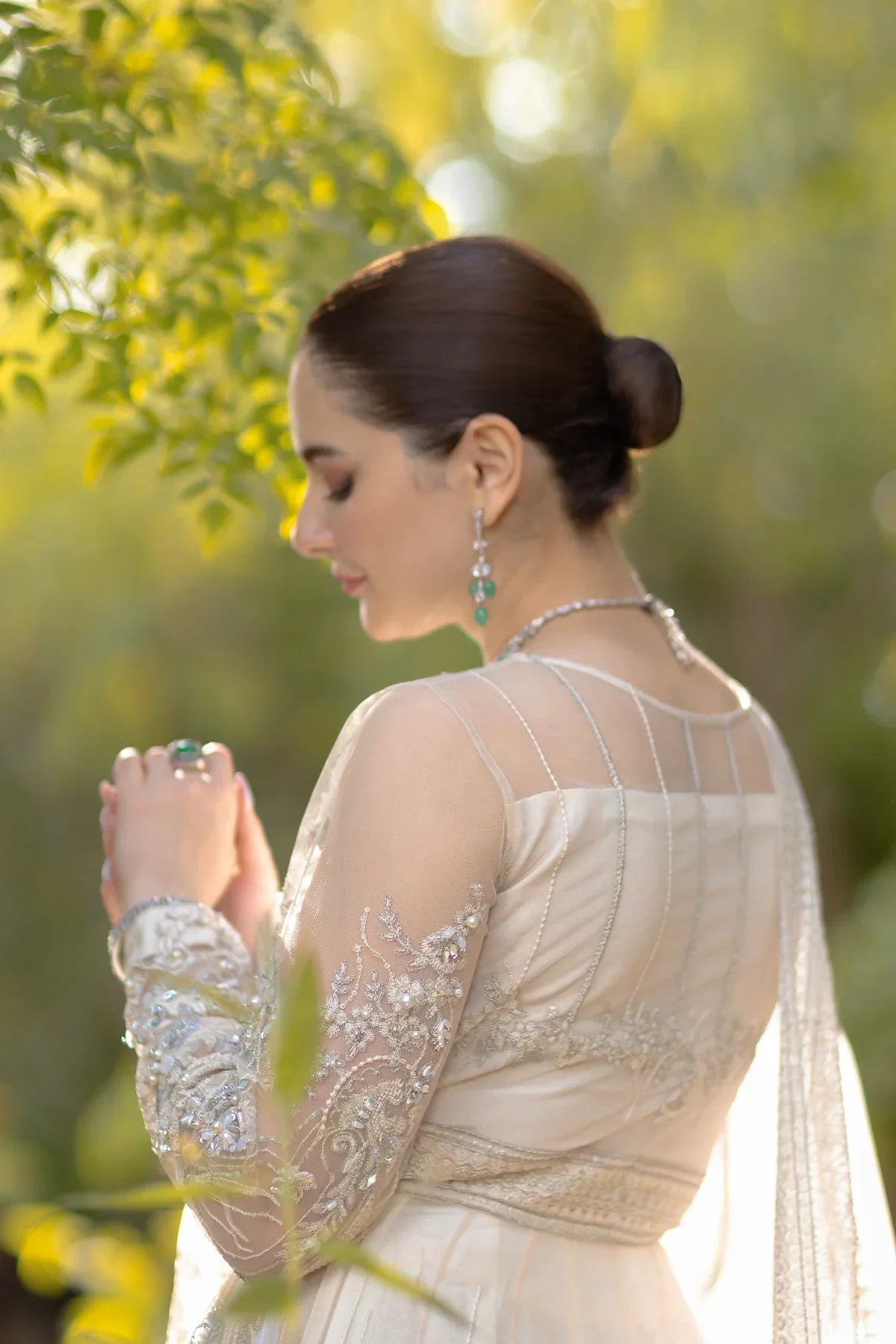 Azzal | Noor Wedding Formals | Safed - Pakistani Dress