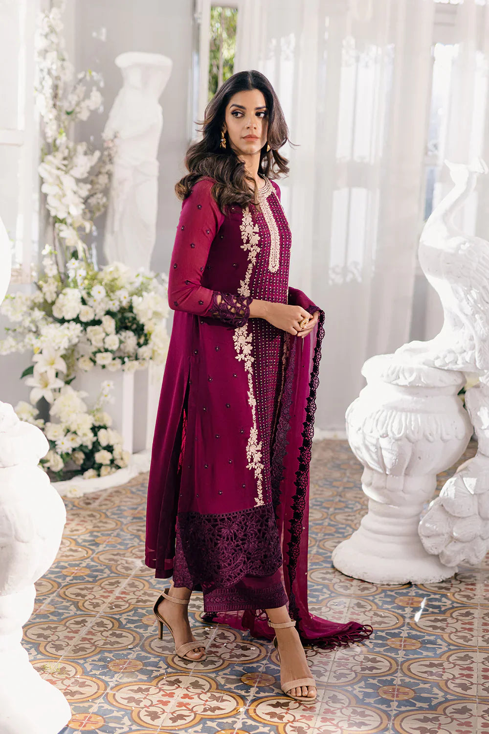 Azure | Ensembles Embroidered Formals | Merlot Muse - Formal