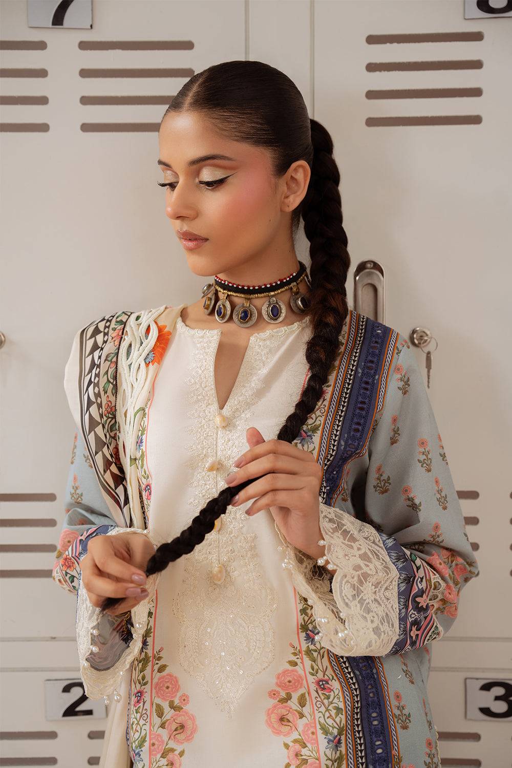 Saira Rizwan | Laanem Summer Lawn 25 | ZUMRA-B-SRL25-07 by Maria Faisal - Registered Vendor of : Saira Rizwan - type : Ladies Clothes - 100% original wedding dresses