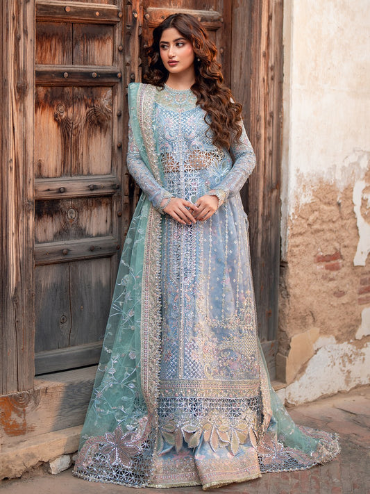 Bin Ilyas | Sona Gachi Luxury Formals | D - 602 - is Light Blue dress from Bin Ilyas - Ladies Clothes - Maria Faisal