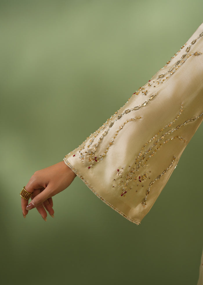 Jeem | Celestial Luxe Formals | CELESTIAL GOLD - Formal Dress - available at Maria Faisal in UK and USA.