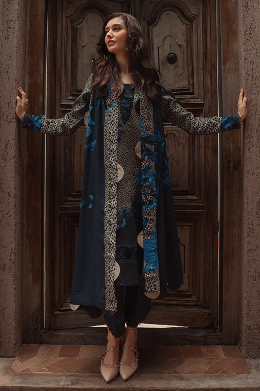 Charizma | C Prints Winter 25 | 3 - PC Unstitched Printed Linen Collection CPW5 - 02 - is Black dress from Charizma - Ladies Clothes - Maria Faisal