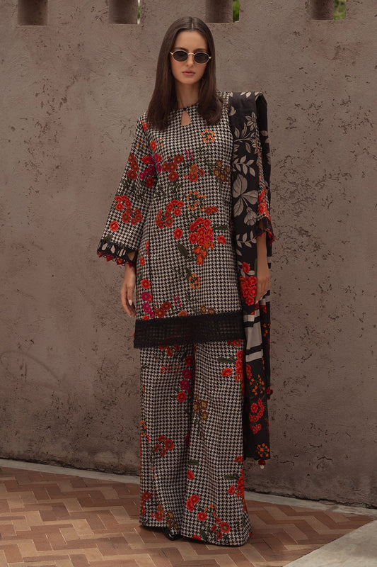 Charizma | C Prints Winter 25 | 3 - PC Unstitched Printed Linen Collection CPW5 - 04 - is Black dress from Charizma - Ladies Clothes - Maria Faisal