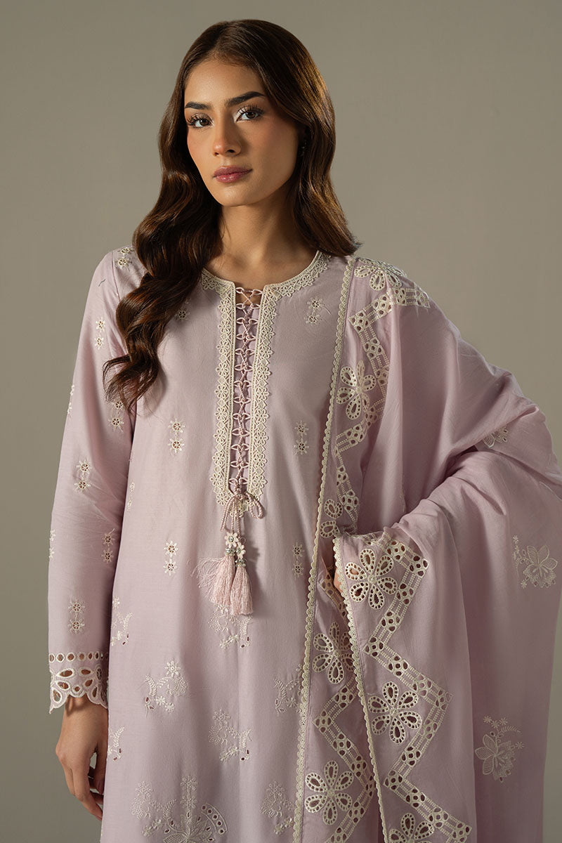 Cross Stitch | Chikankari Lawn 25 | LILAC BLOOM - Ladies Clothes