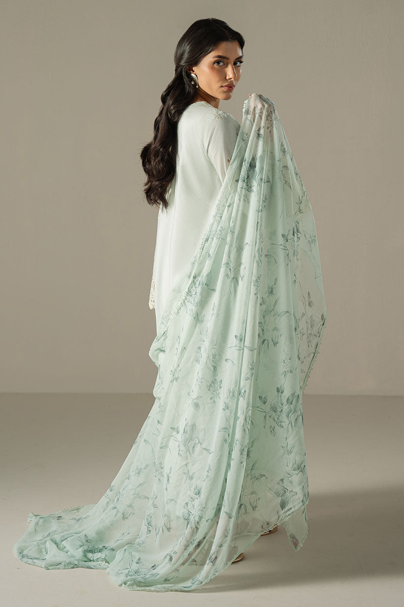 Cross Stitch | Chikankari Lawn 25 | BLUE AURA - Ladies Clothes