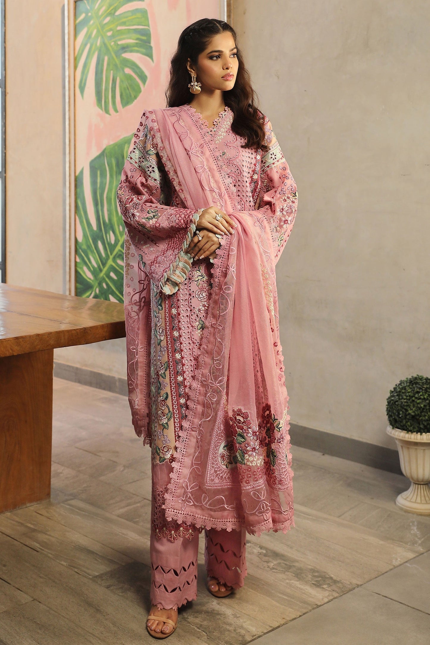 Maryam Hussain | Luxury Lawn 24 | CORAL - Waniyas