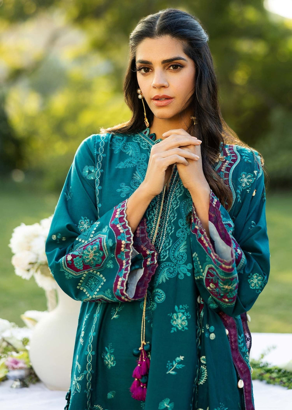 Sadaf Fawad Khan | Siraa Lawn 25 | KOI - B by Maria Faisal - Registered Vendor of : Sadaf Fawad Khan - type : Ladies Clothes - 100% original wedding dresses