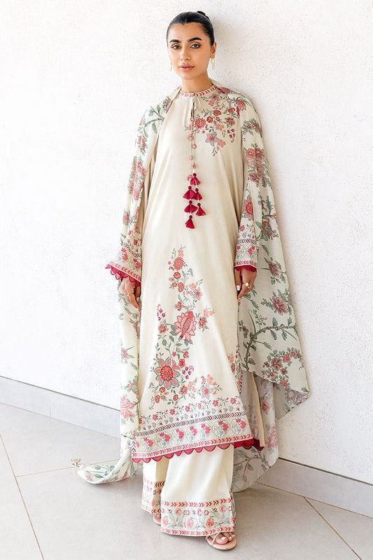 Cross Stitch | Cotton Satin 25 | PETAL SAND - is Ivory dress from Cross Stitch - Ladies Clothes - Maria Faisal