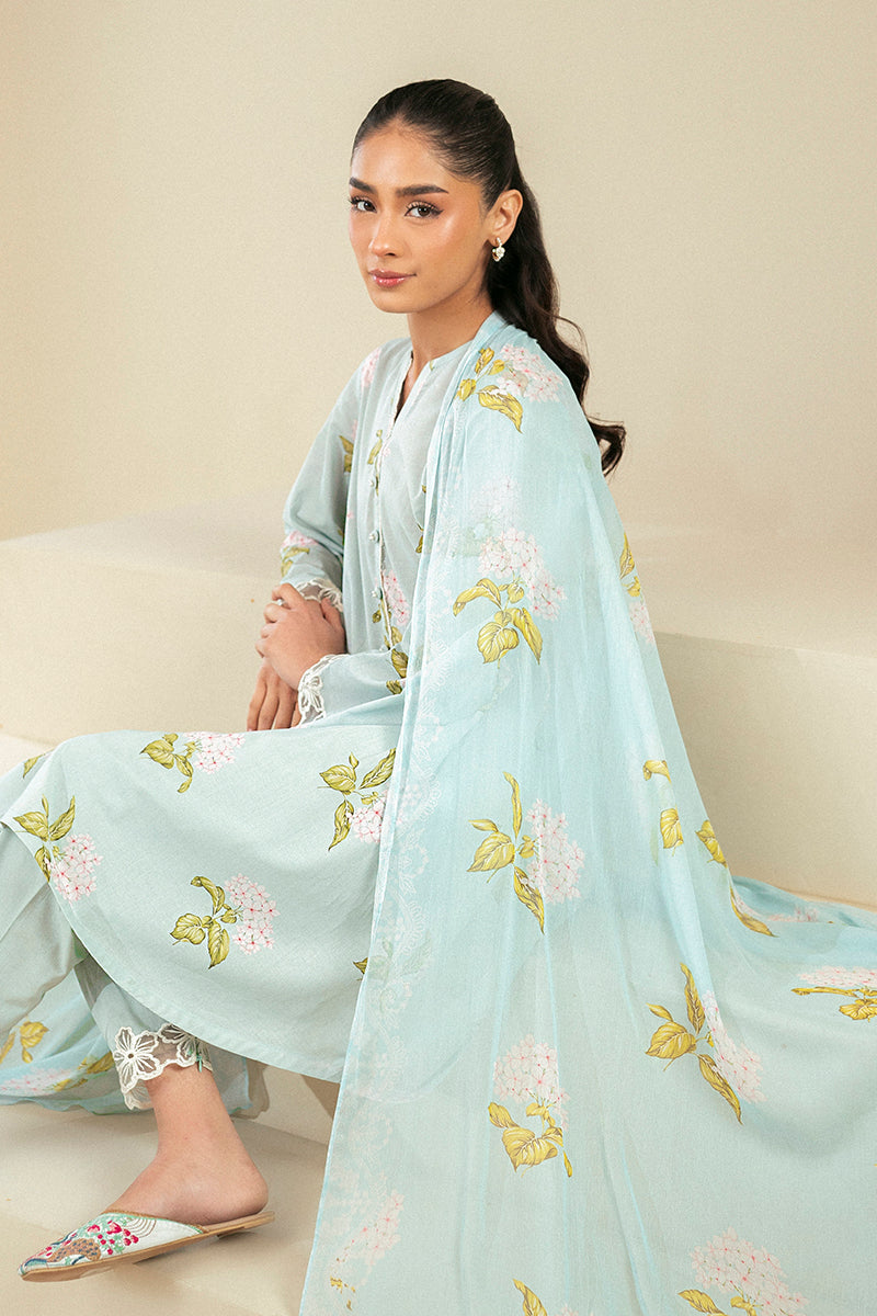 Cross Stitch | Daily Lawn 24 | DIM GRAY-3 PIECE LAWN SUIT - Ladies Clothes - Maria Faisal