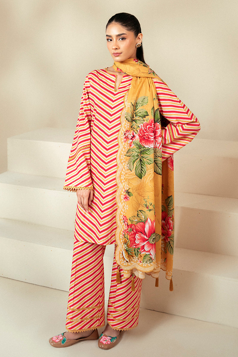 Cross Stitch | Daily Lawn 24 | GOLDEN ROSADO-3 PIECE LAWN SUIT - Ladies Clothes - Maria Faisal