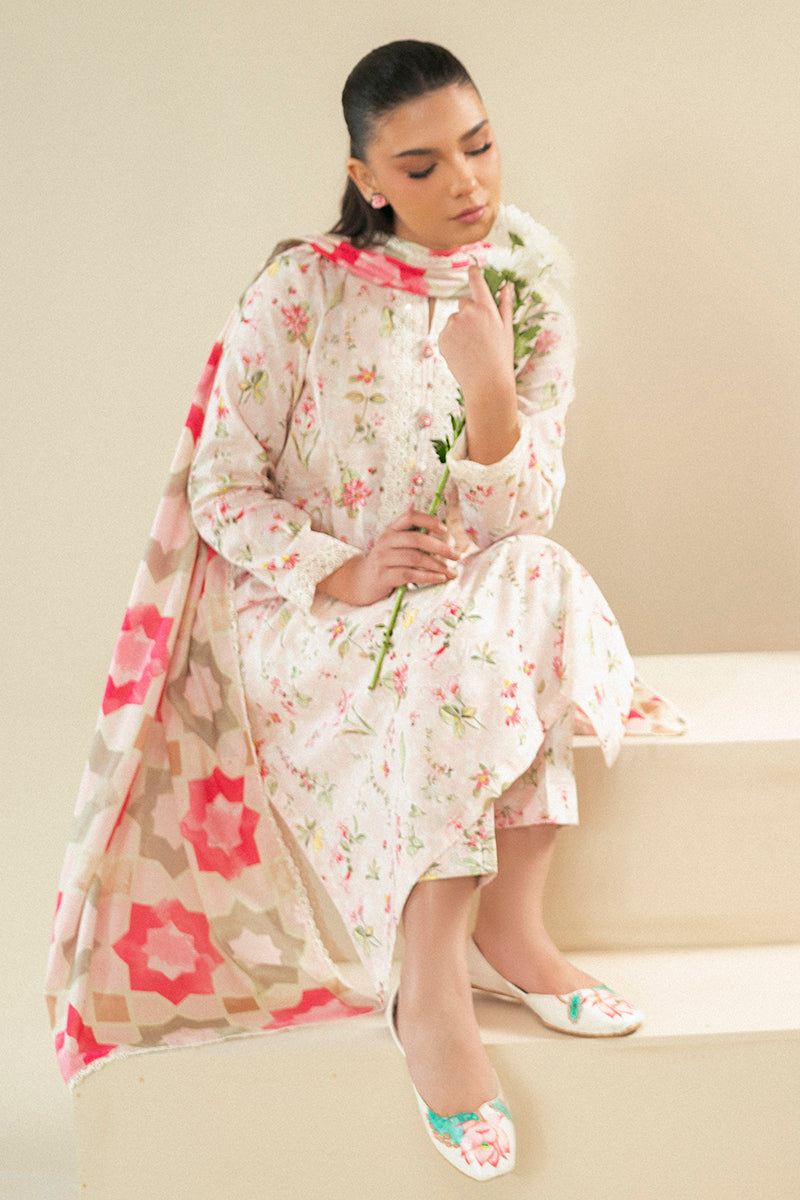 Cross Stitch | Daily Lawn 24 | CRYSTAL AURA-3 PIECE LAWN SUIT - Ladies Clothes - Maria Faisal