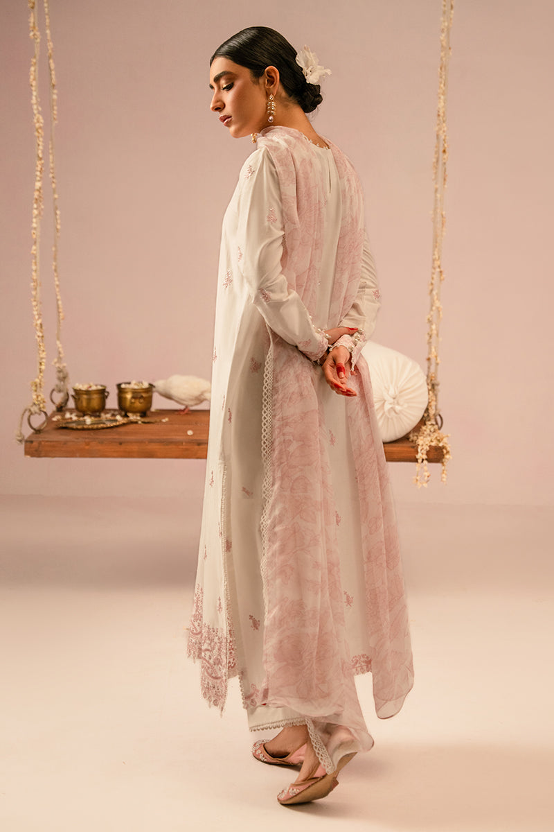 Cross Stitch | Mahiri Embroidered Collection 24 | Ivory Cream - Ladies Clothes - Maria Faisal