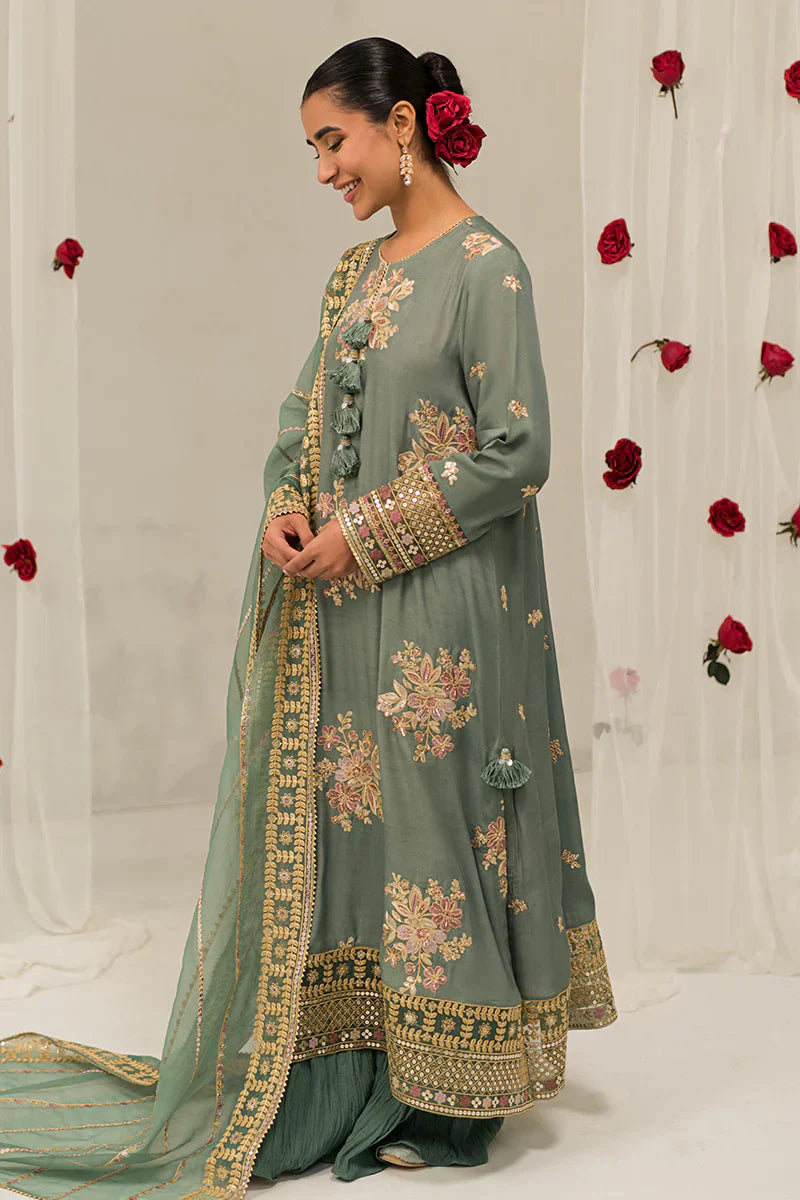 Cross Stitch | Luxe Atelier 24 | Garland Sage - Ladies Clothes - Maria Faisal