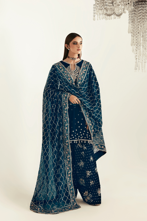 Emaan Adeel | Zarposh Velvet 25 | JAHANARA - Formal Wear - available at Maria Faisal in UK and USA