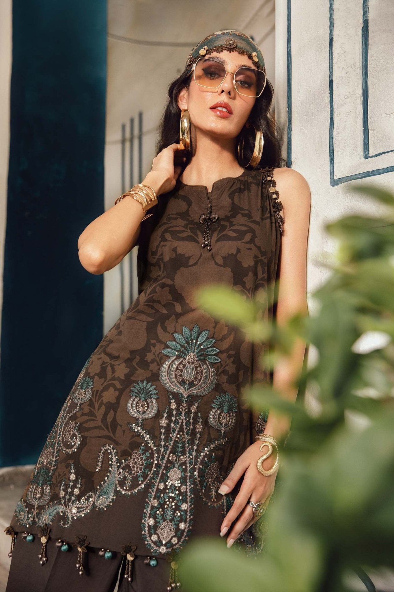 Maria B | M Prints Winter 25 | MPT-2704-A - Casual Dress - available at Maria Faisal in UK and USA.