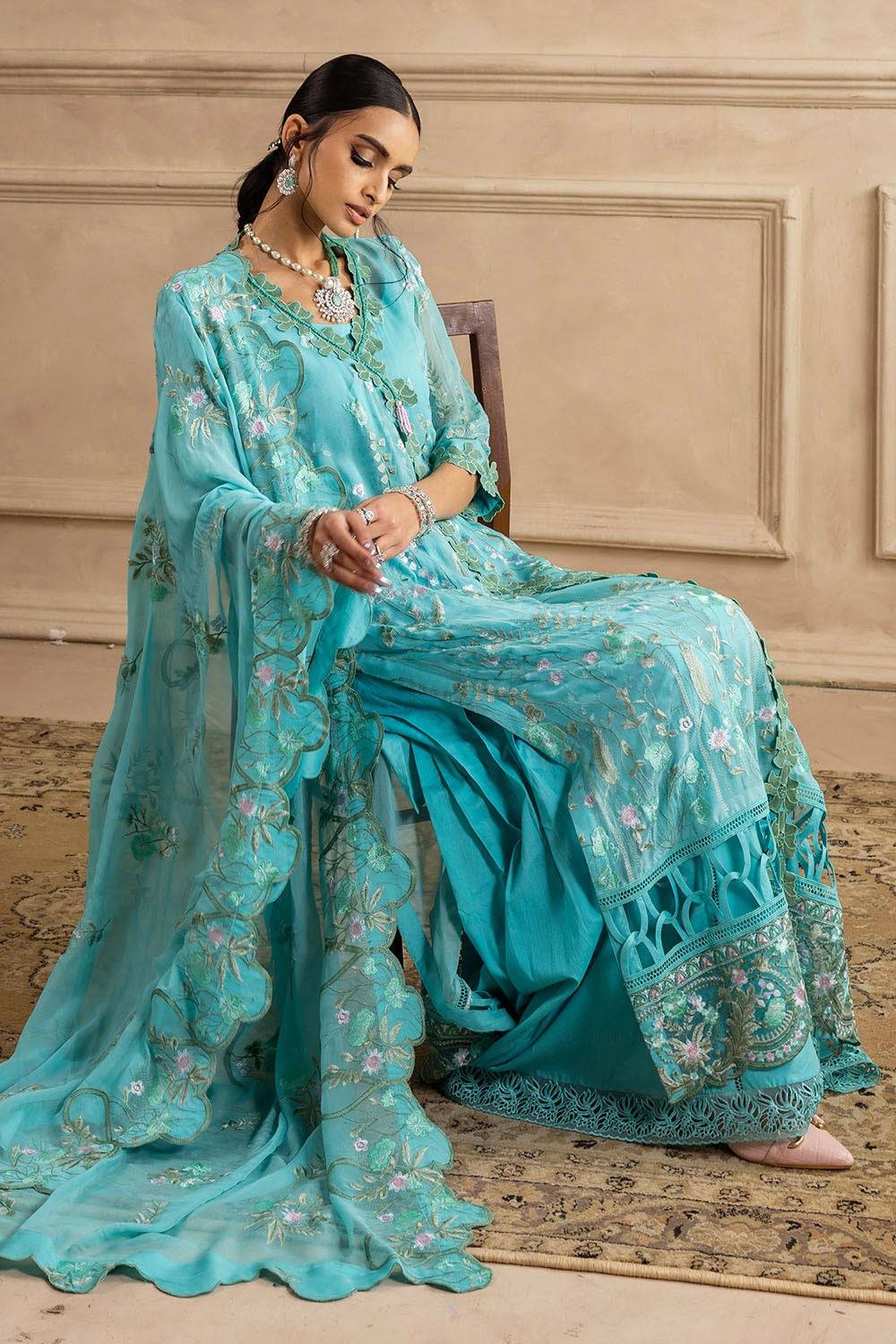 Gul Ahmed | Festive Eid 25 | LE-52005 by Maria Faisal - Registered Vendor of : Gul Ahmed - type : Ladies Clothes - 100% original wedding dresses