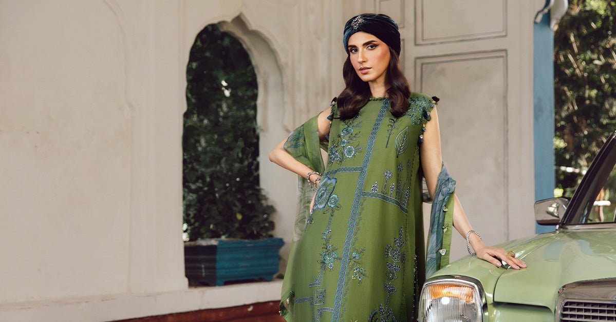 Maria B | M Prints Winter 25 | MPT-2701-A - Casual Dress - available at Maria Faisal in UK and USA.