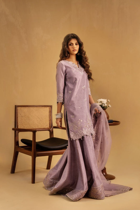 Enzo | Celia Formals | Zoyi - is Lilac dress from Enzo - Ladies Clothes - Maria Faisal