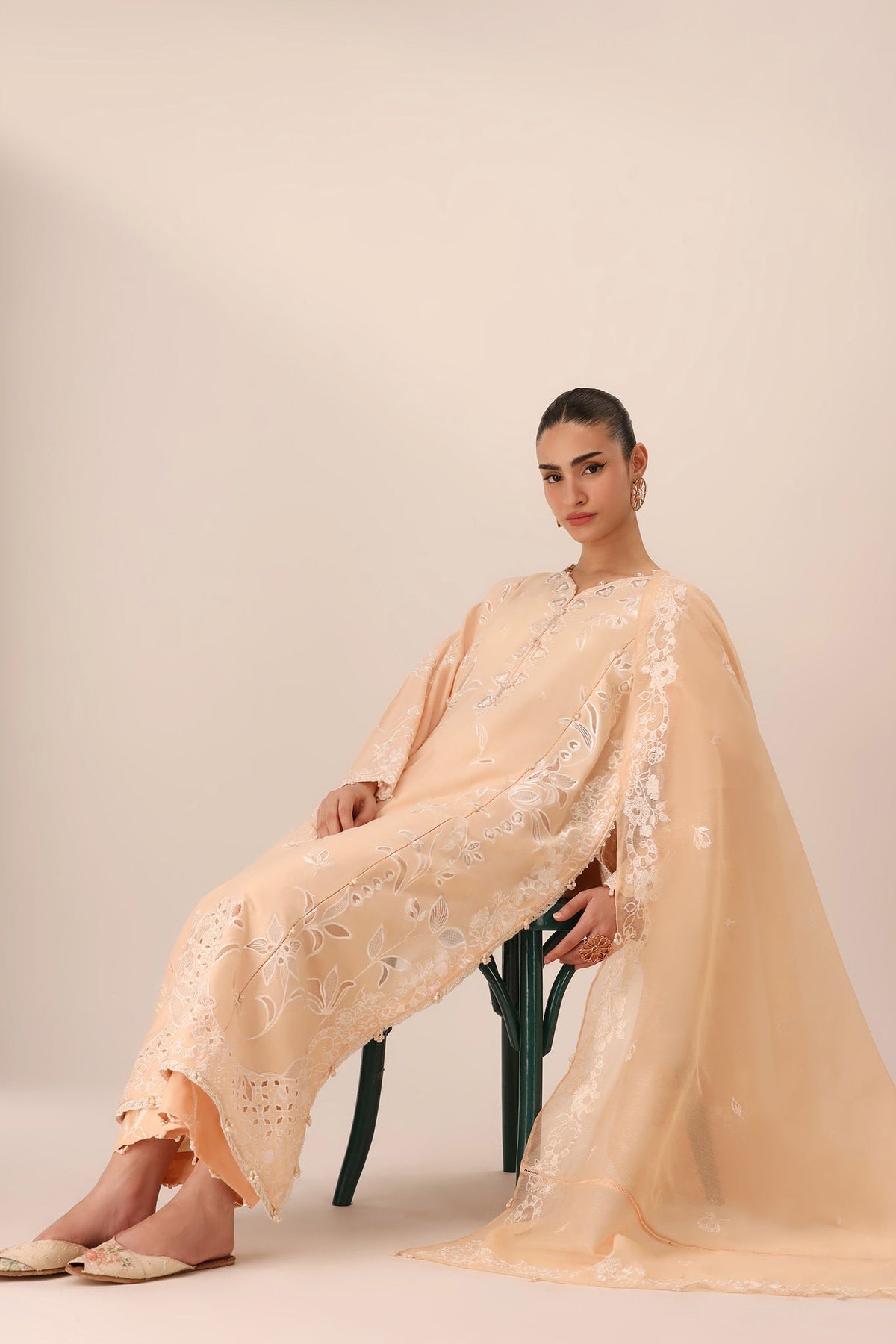 Elan | Stitched Pret 26 | NOORAI (EL26-06 A ST) - Luxury Dress - available at Maria Faisal in UK and USA.