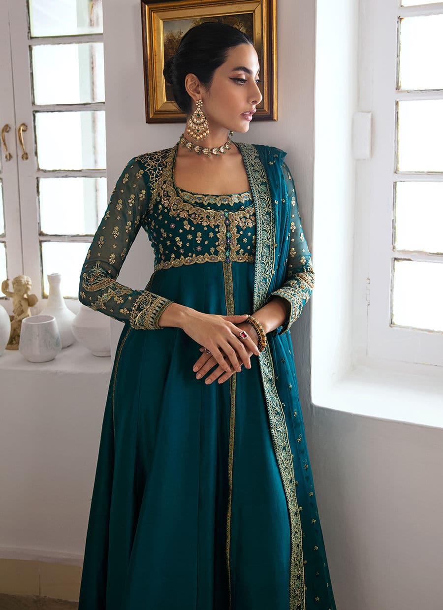 Farah Talib Aziz | Mayna Festive Luxe | AFRA TEAL