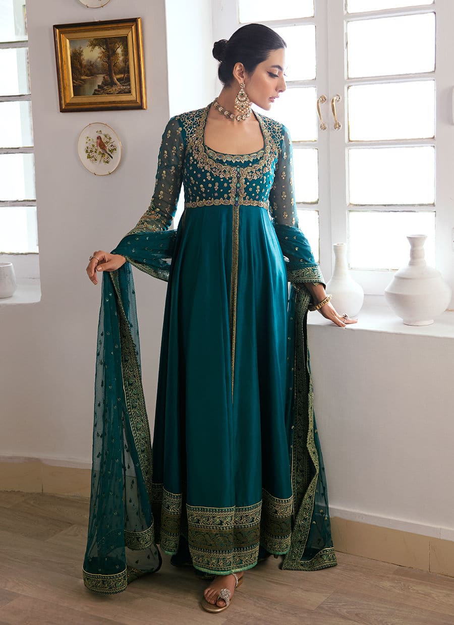 Farah Talib Aziz | Mayna Festive Luxe | AFRA TEAL