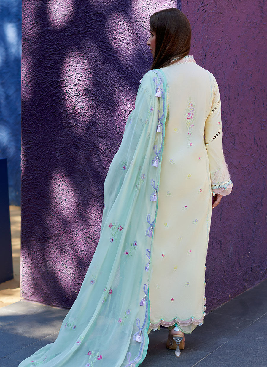 Farah Talib Aziz | Suay Lawn 24 | VAIA YELLOW - Ladies Clothes - Maria Faisal