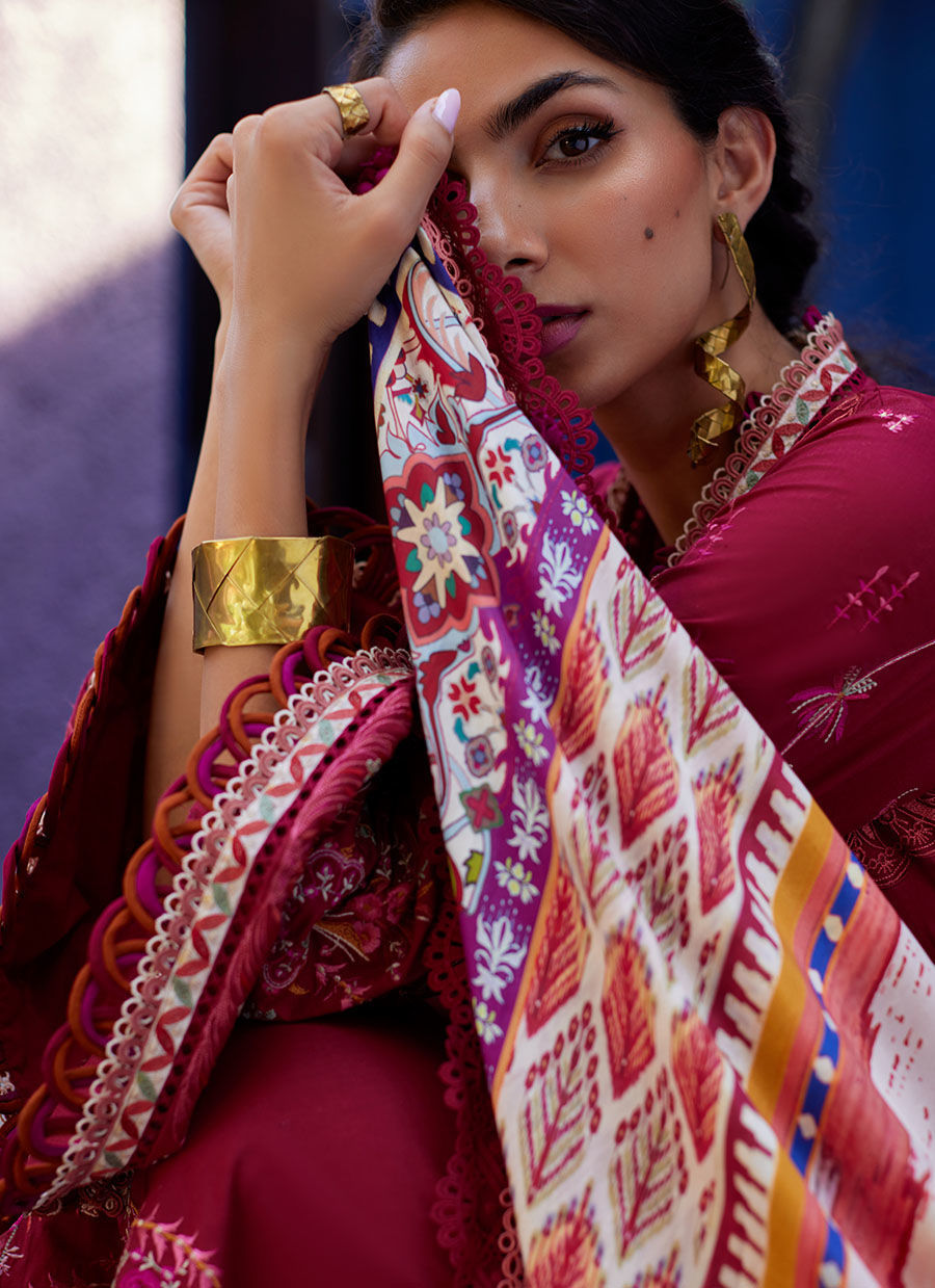 Farah Talib Aziz | Suay Lawn 24 | ENZO RED - Ladies Clothes - Maria Faisal