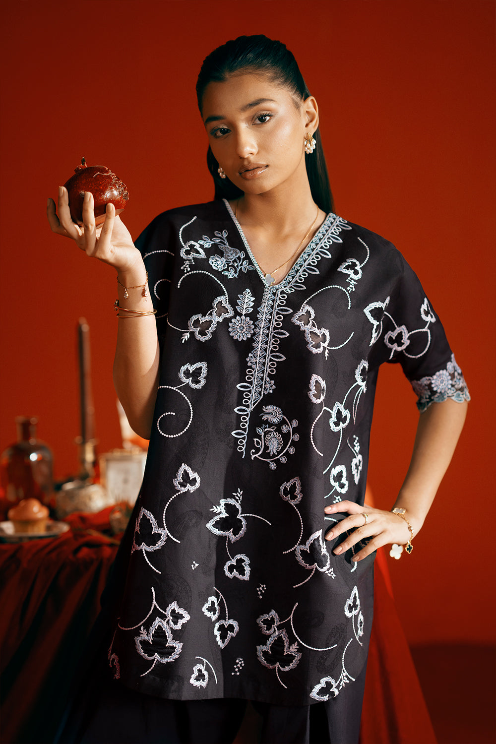 Saira Rizwan | Joolie Co ords | JOOLIE BLACK - JBP25-06 - Ladies Clothes - Maria Faisal