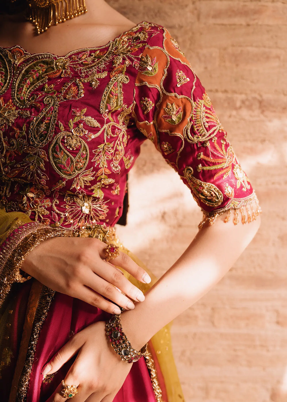 Jeem | Amaltaas Wedding Formals 26 | FUSCHIA ANAYA LEHNGA CHOLI - Wedding Dress - available at Maria Faisal in UK and USA.