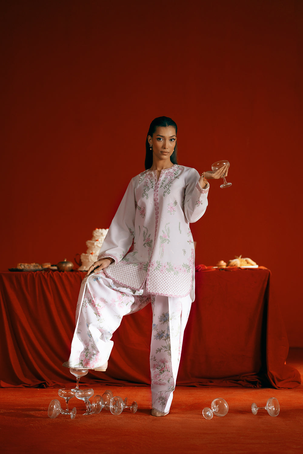 Saira Rizwan | Joolie Co ords |JOOLIE WHITE - JBP25-07 - Ladies Clothes - Maria Faisal