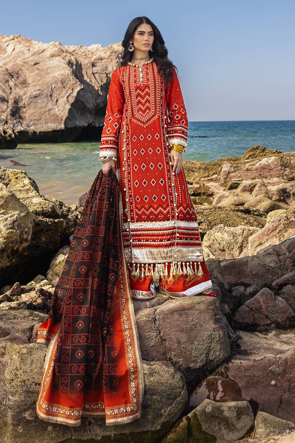 Gul Ahmed | Chunri Lawn 25 | CL-52443 by Maria Faisal - Registered Vendor of : Gul Ahmed - type : Ladies Clothes - 100% original wedding dresses