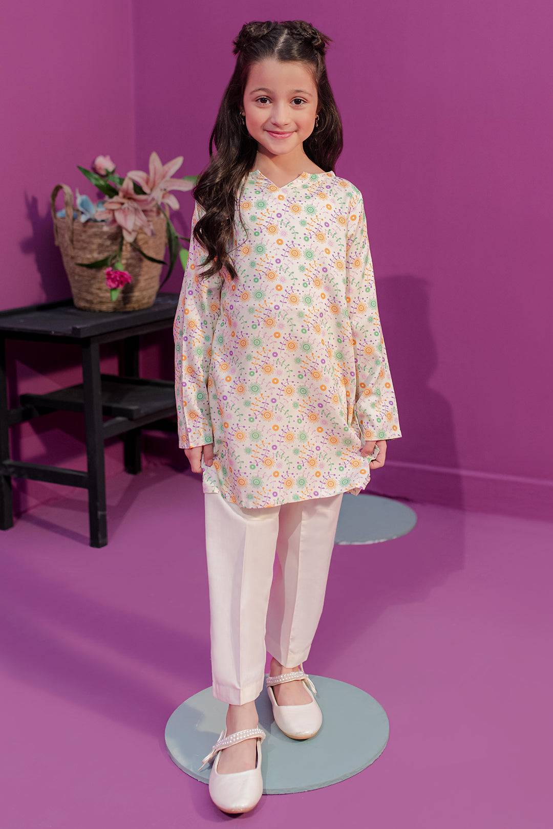 Zellbury Girls | 1 Piece Viscose | Kurta - 1721 by Maria Faisal - Registered Vendor of : Zellbury Girls - type : Kids Clothes - 100% original wedding dresses