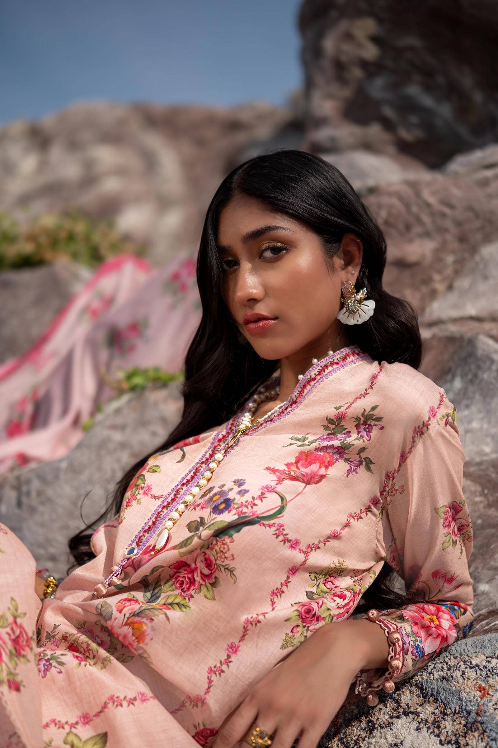 Sana Safinaz | Mahay Spring 24 | H241-026A-3CS - Ladies Clothes - Maria Faisal